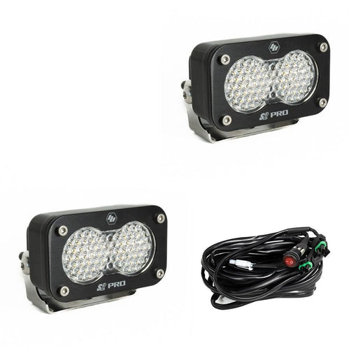 S2 Pro Black LED Auxiliary Light Pod Pair - Universal - Goliath Off Road