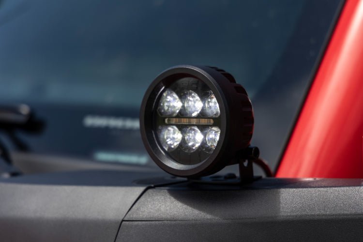 3.5 Inch Round Black Series LED lights w/Amber DRL - Goliath Off Road