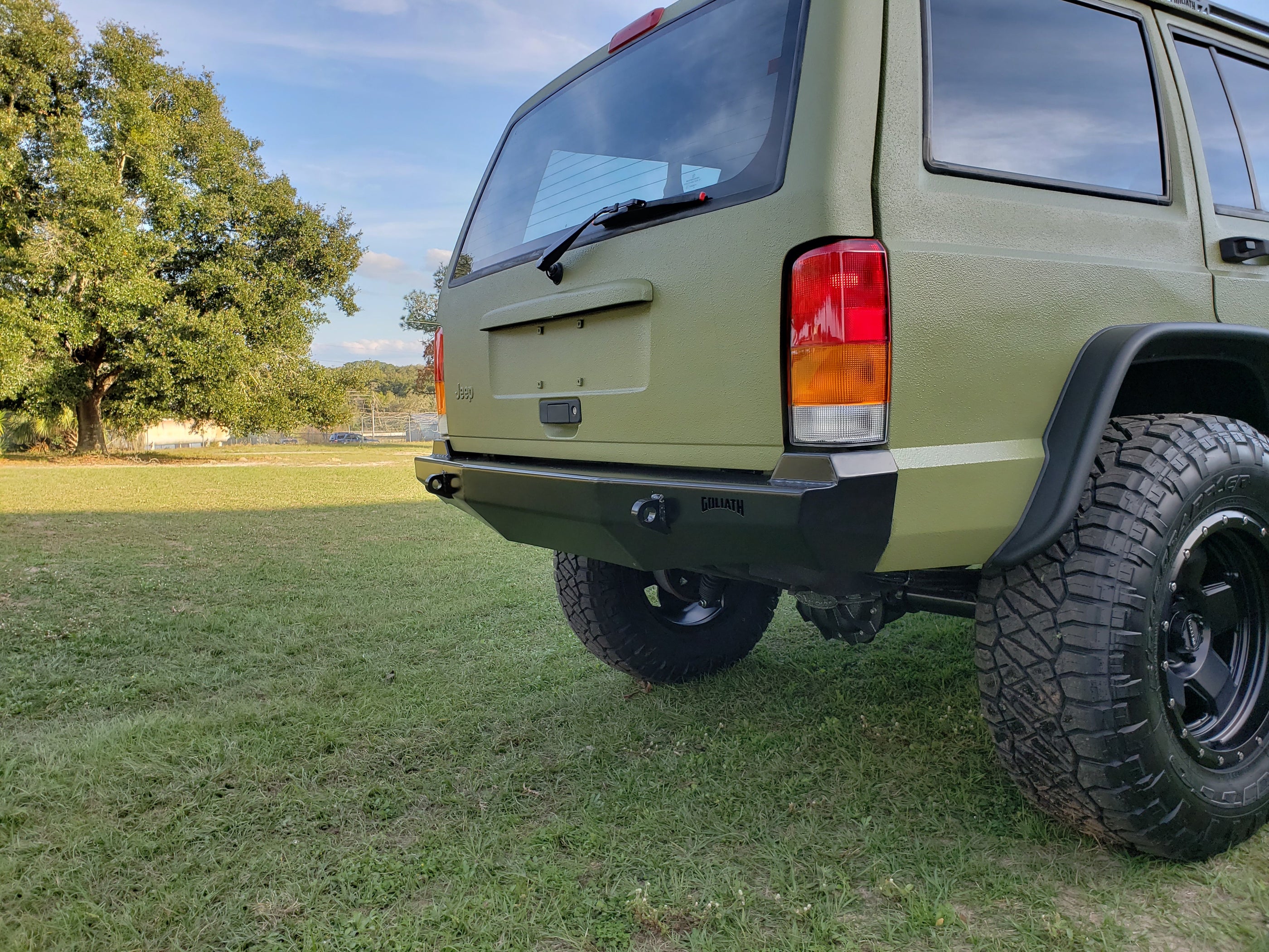 Jeep Cherokee XJ rear steel bumper — Goliath Off Road