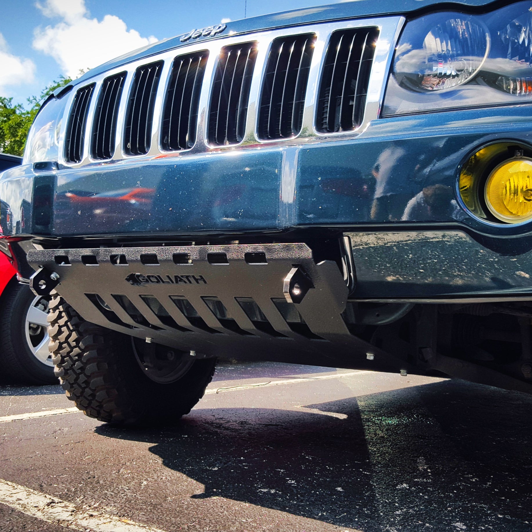 Jeep Grand Cherokee WK - Commander XK bumper skid plate - Goliath Off Road