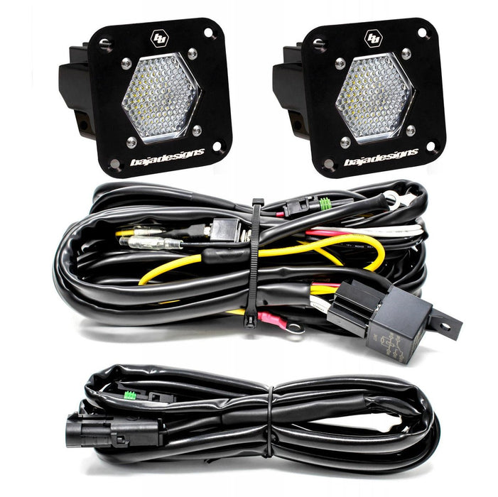 S1 Black Flush Mount LED Light Pod Reverse Kit - Universal - Goliath Off Road