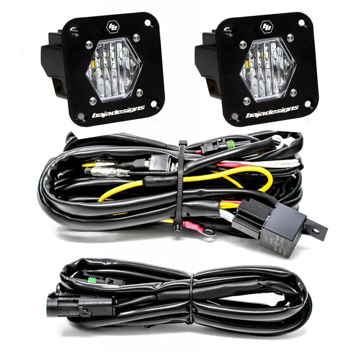 S1 Black Flush Mount LED Light Pod Reverse Kit - Universal - Goliath Off Road